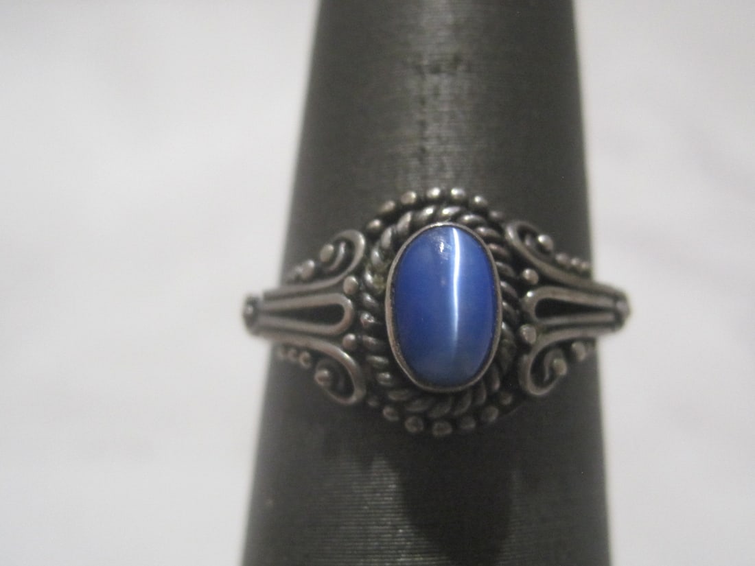 Sterling Silver Antique Star Sapphire Ring (1 of 4)