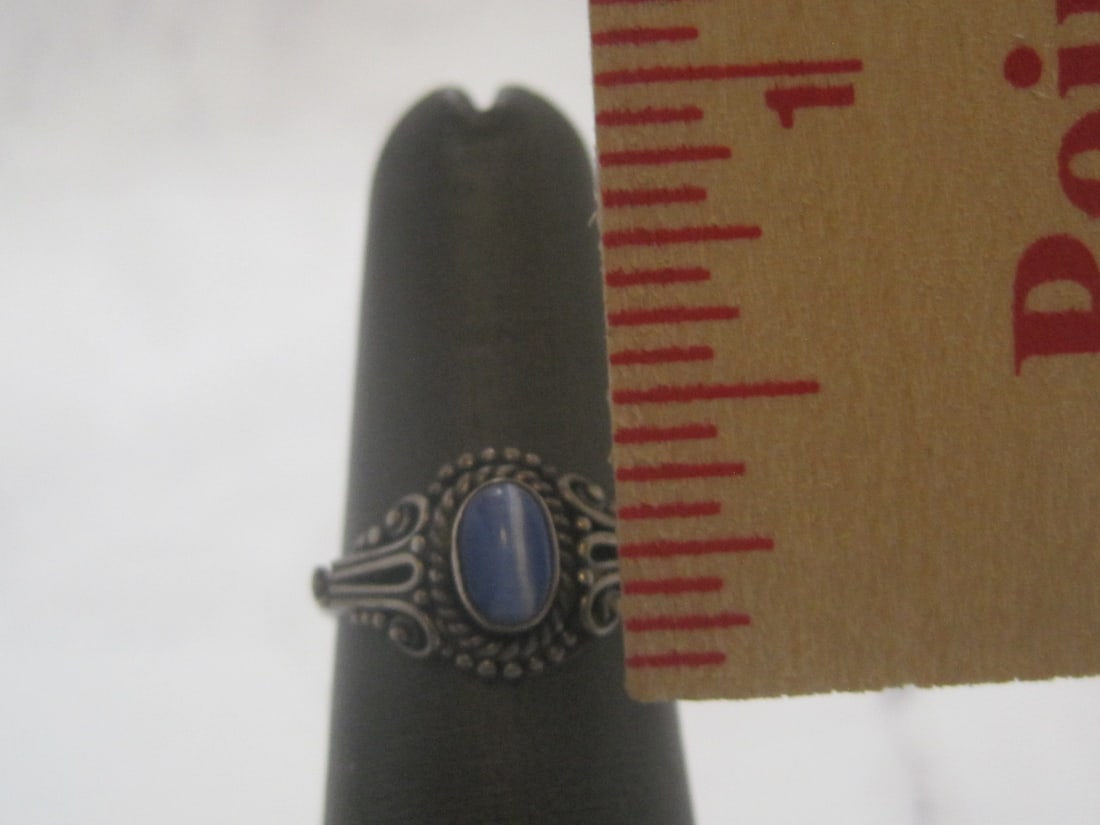Sterling Silver Antique Star Sapphire Ring - 4