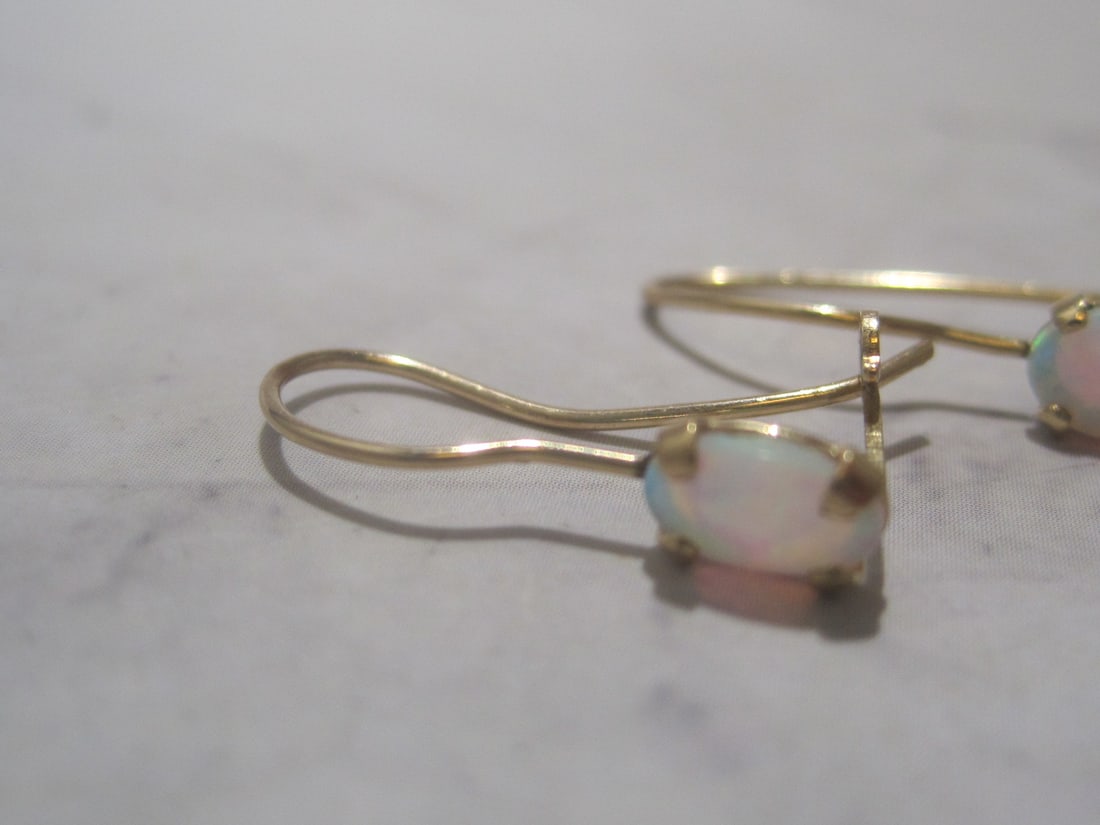 10k Gold Opal Earrings - 2