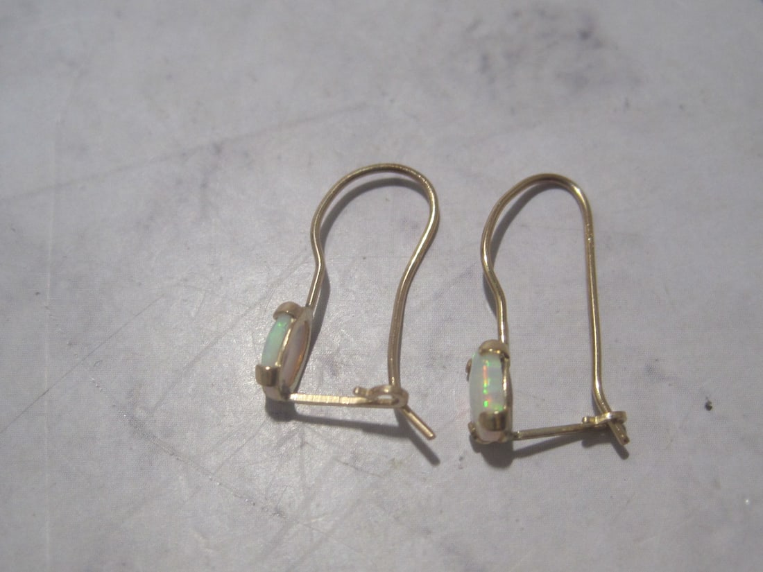 10k Gold Opal Earrings - 3