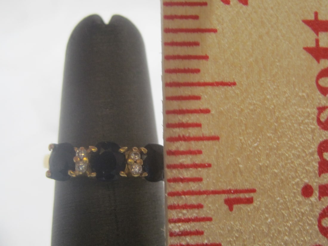 18k Gold Sapphire & Diamond Ring - 4