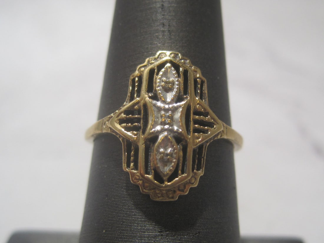 Lot of 2 10k Gold Rings with Stones - 6