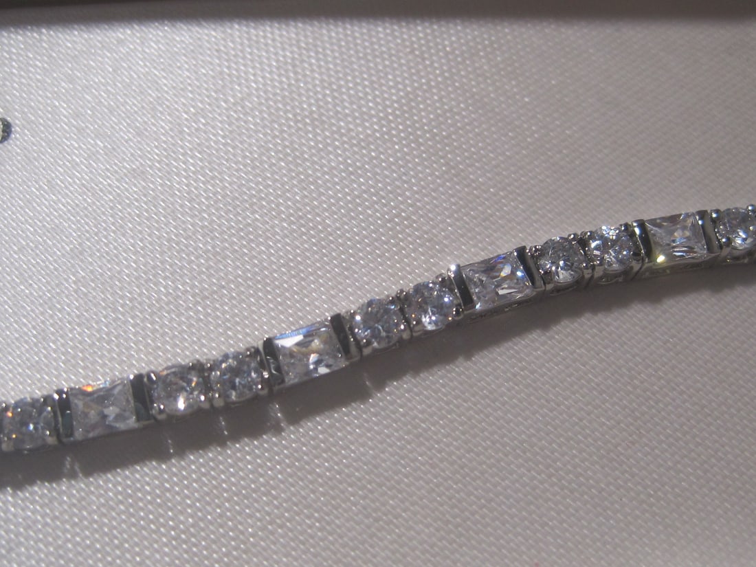 7" Sterling Silver Madison Studio CZ Tennis Bracelet - 3