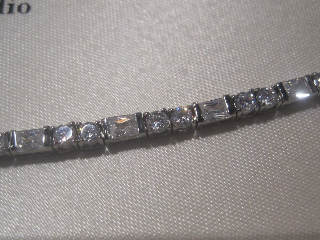 7" Sterling Silver Madison Studio CZ Tennis Bracelet - 3