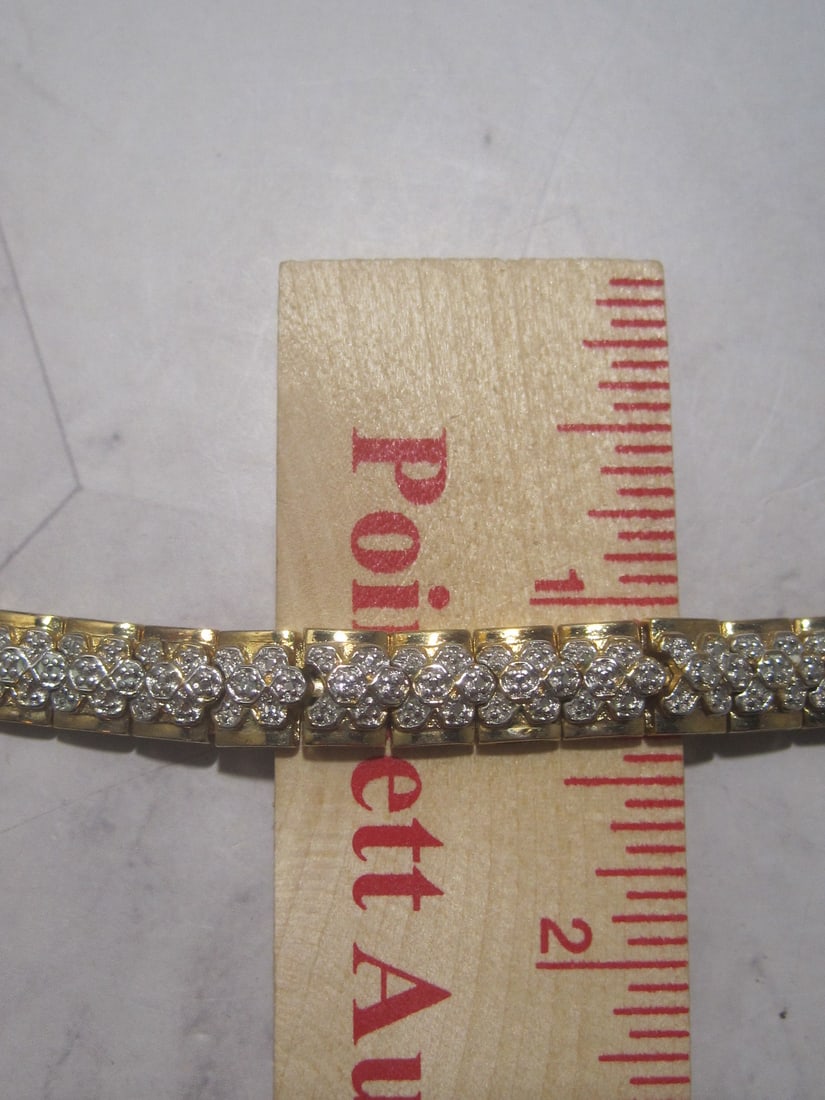 7" Sterling Silver Two Tone Bracelet - 4