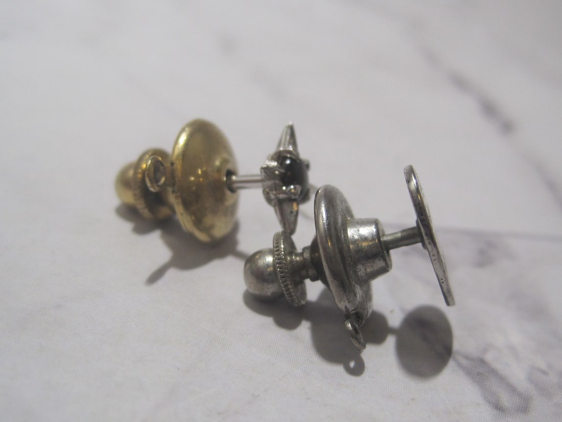 Lot of 2 Sterling Silver Tie Tacks - 4