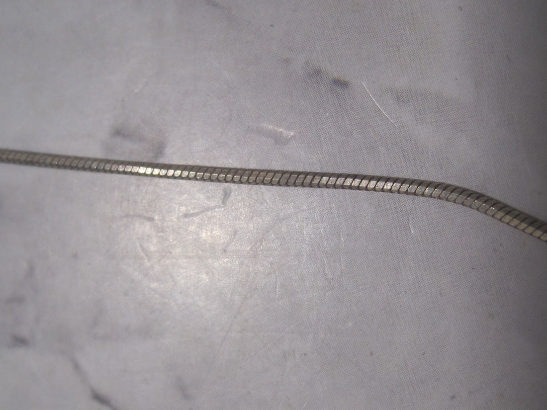 15" Sterling Silver Chain with CZ Pendant - 4