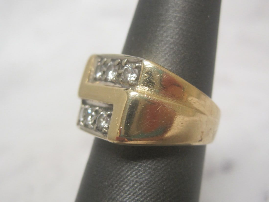 14k Gold Men's Diamond Ring - 3