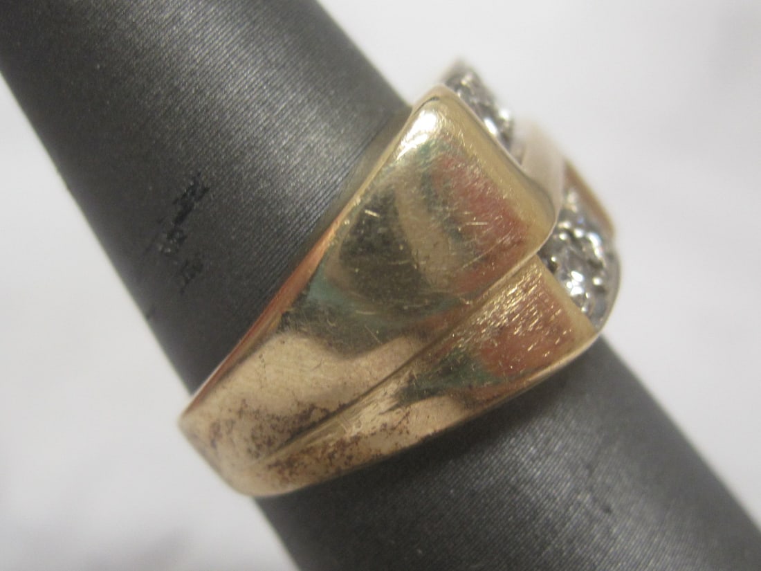 14k Gold Men's Diamond Ring - 4