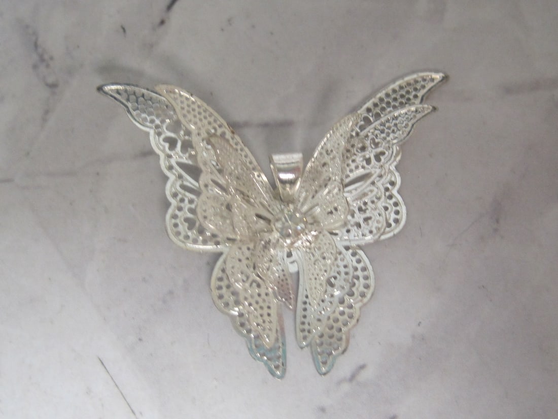 Sterling Silver Filigree Butterfly Pendant (1 of 3)