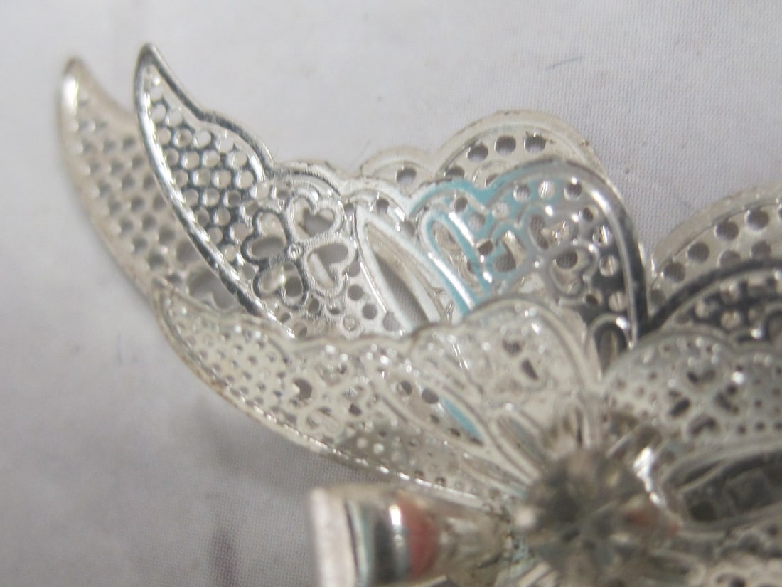 Sterling Silver Filigree Butterfly Pendant - 2