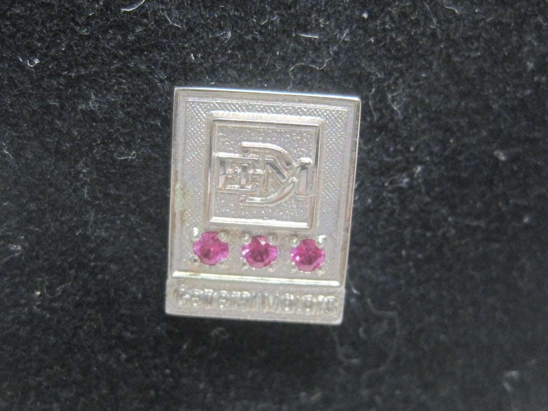 Gold-Filled General Motors Tie Tack with Gemstones - 2