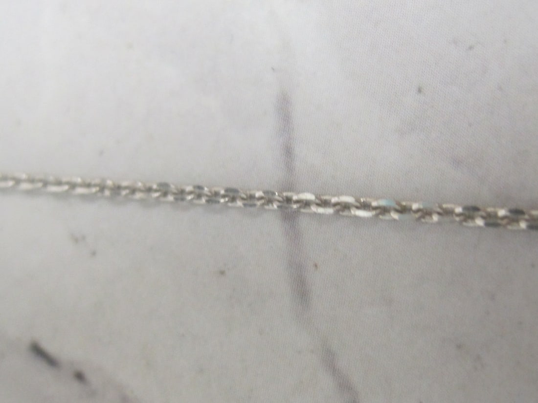 Sterling Silver CZ Pendant on 18" Sterling Silver Chain - 4