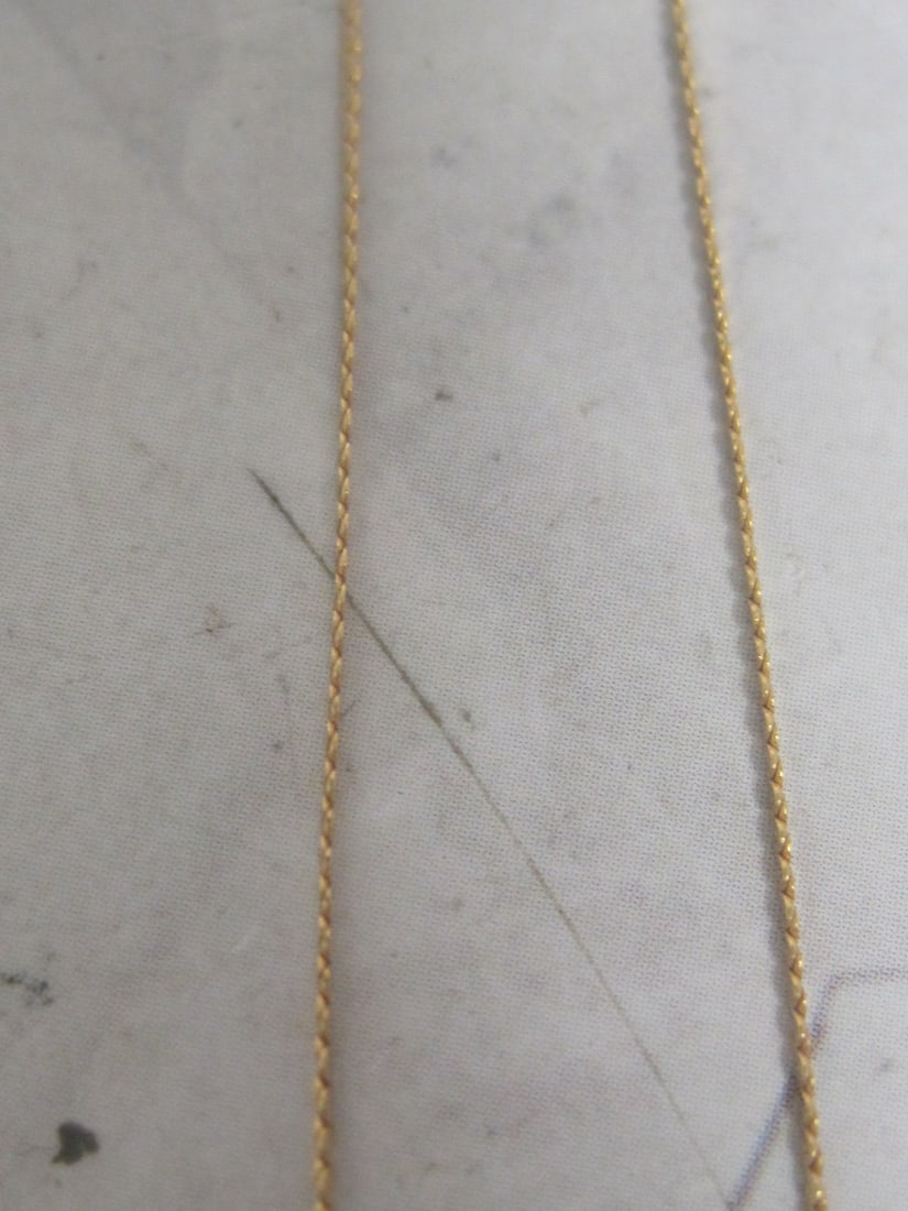 14k Gold Garnet Heart Pendant on 16" 14k Gold Chain - 4