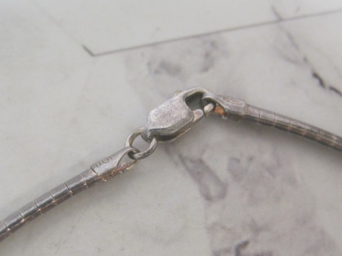 16" Sterling Silver Omega Necklace - 3