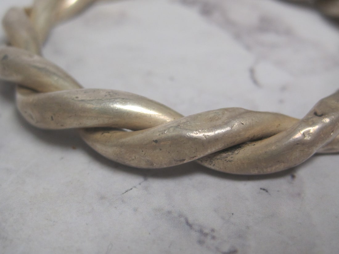 Sterling Silver Twisted Bangle Bracelet - 3