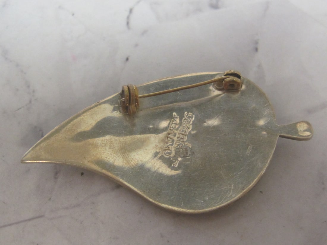 Sterling Silver Leaf Brooch - 3