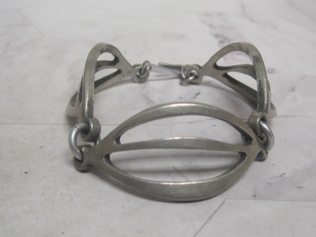 Mid-Century Pewter R. Tennesmed Sweden Bracelet - 3