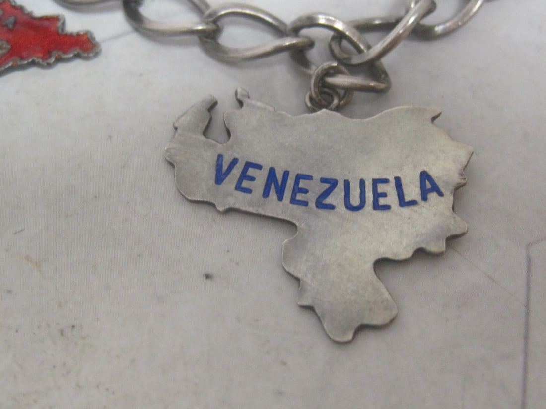 7 1/2" Sterling Silver Charm Bracelet with Country Charms - 2