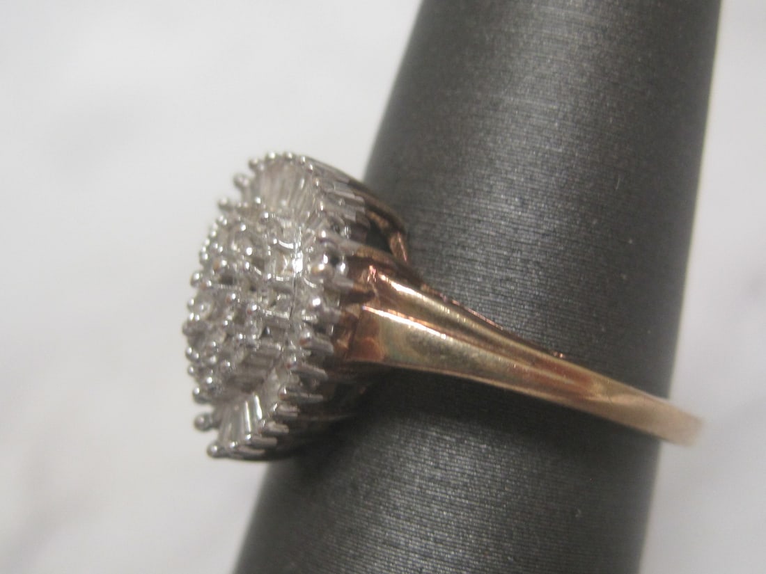 10k Gold Diamond Heart Ring - 4