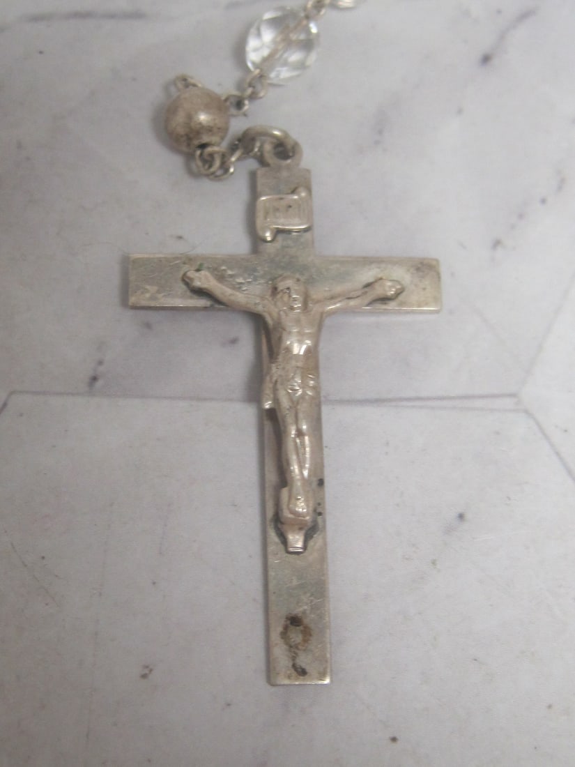 Sterling Silver & Crystal Rosary - 2