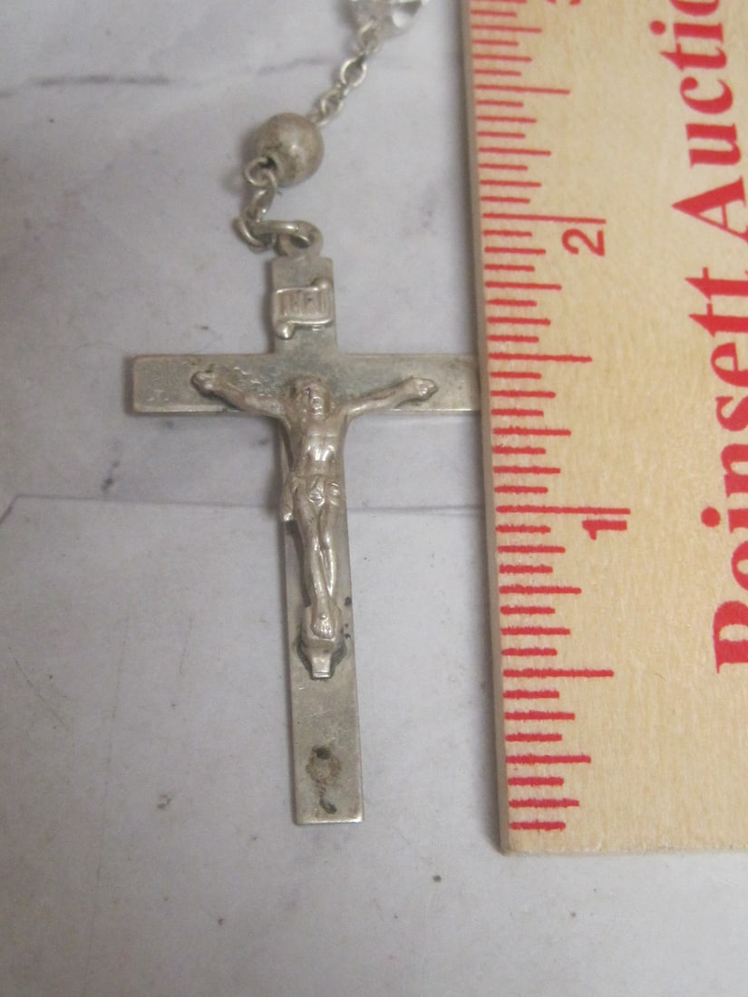 Sterling Silver & Crystal Rosary - 4