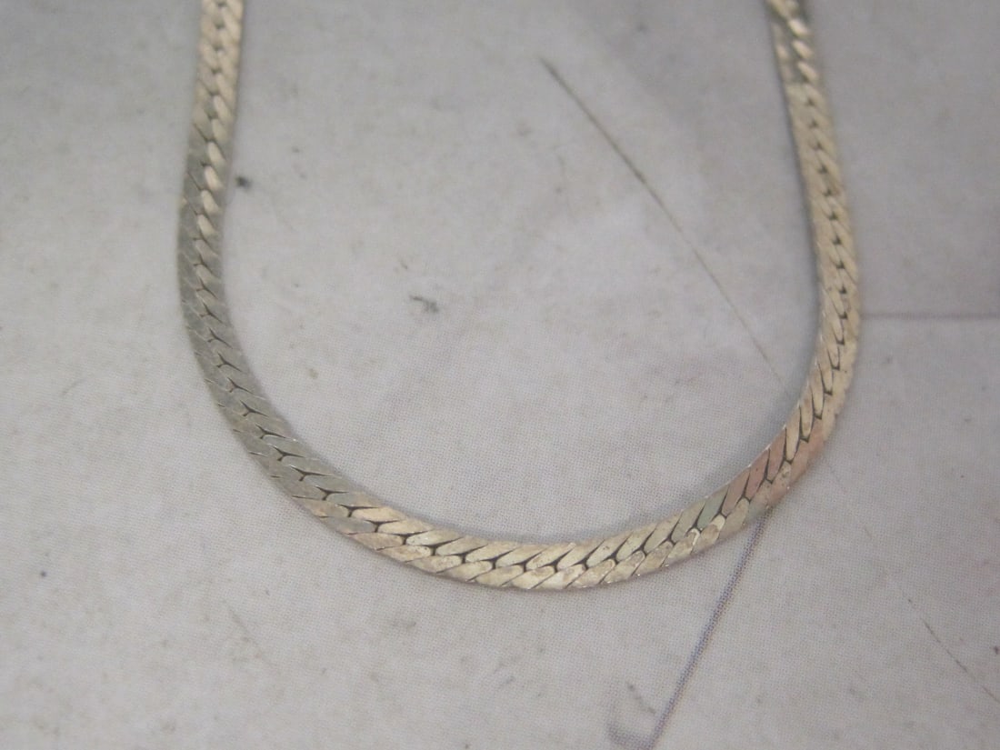 16" Sterling Silver Herringbone Necklace & 7" Bracelet - 2