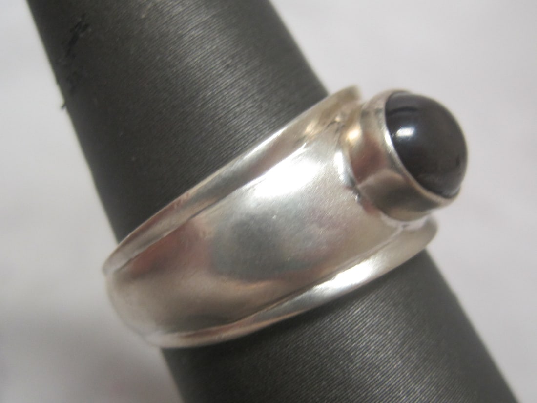 Sterling Silver Ring with Purple Stone - 3