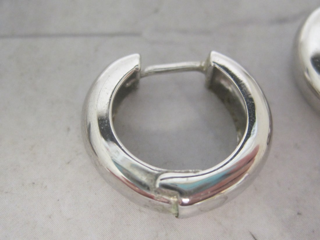 Sterling Silver Hoop Earings - 2
