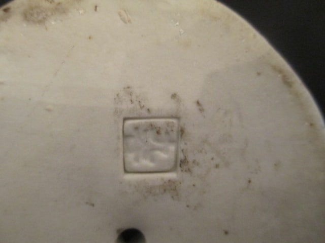 Signed White Glazed Buddha Bust - 7