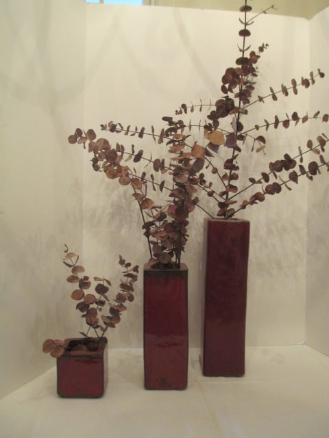 Three Napa Home & Garden Glazed Stoneware Square Tiered Vases (1 of 5)