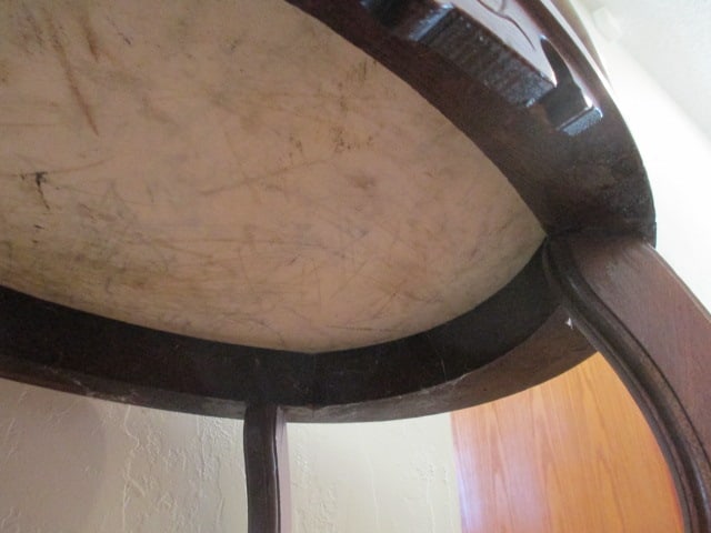 Victorian Eastlake Oval Marble Top Side Table - 6