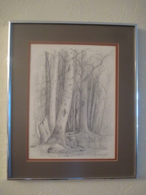1975 Limited Edition "Trees" Pencil Print by Jim Hubbard (1 of 8)