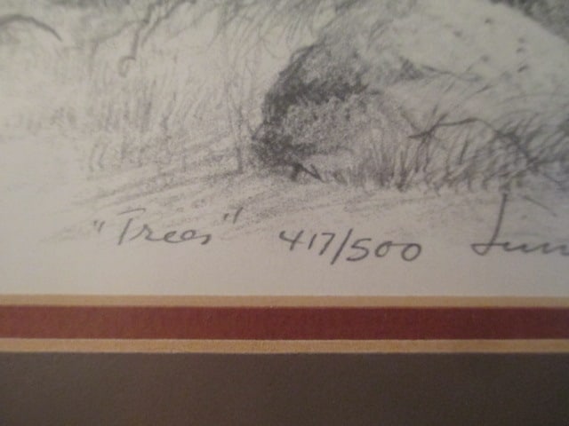 1975 Limited Edition "Trees" Pencil Print by Jim Hubbard - 6