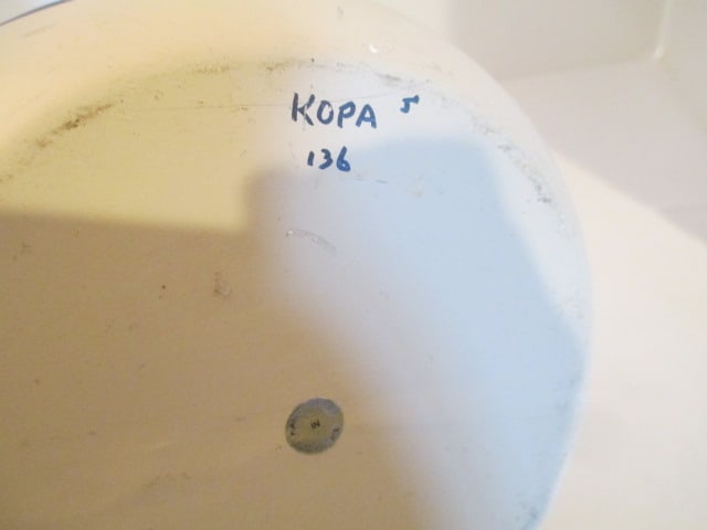 Signed Handpainted Kopa Pottery Wedding Vase - 5