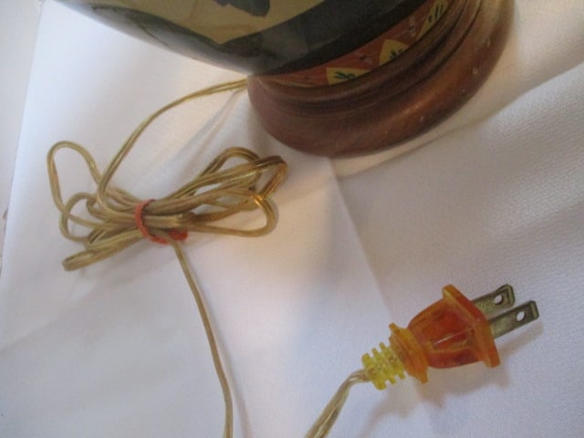 Handpainted Fruit Basket Still Life Vase Lamp - 5