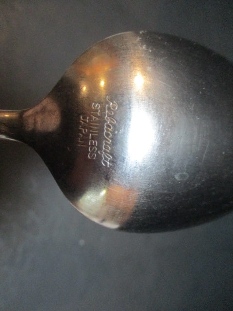 58 Pieces Rebacraft Stainless Bamboo Shape Handle Flatware and Serving Spoons - 5