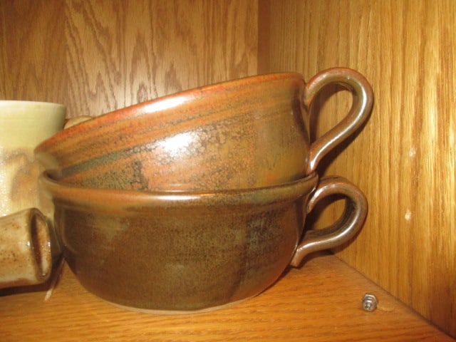 Signed Studio Pottery Mugs, Bowls and Soup/Chili Bowls - 2