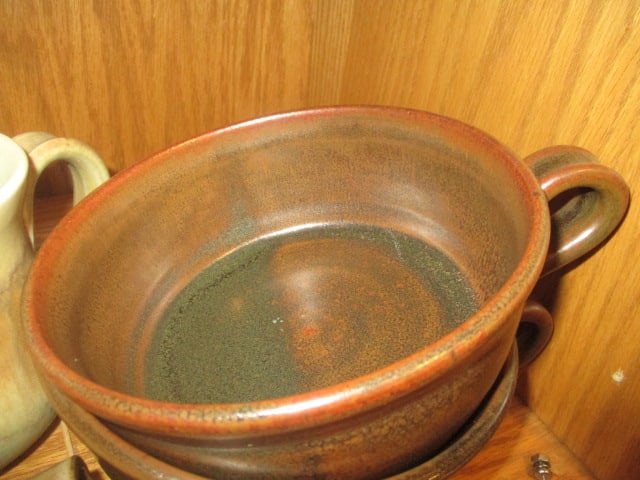 Signed Studio Pottery Mugs, Bowls and Soup/Chili Bowls - 3
