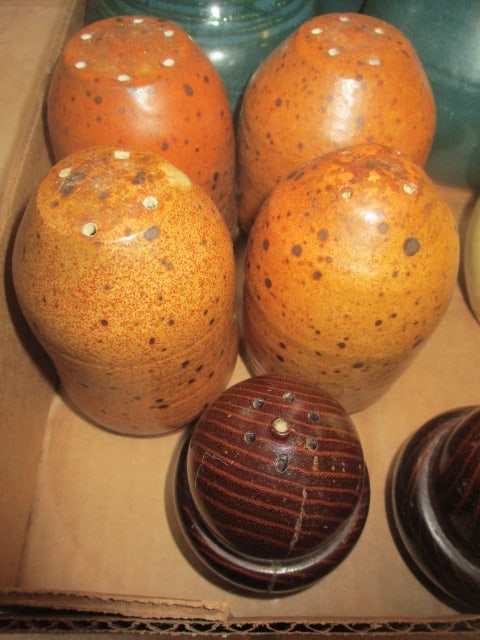 Studio Pottery Shakers, Creamer and Sugar Bowl and Soap Dispenser - 2