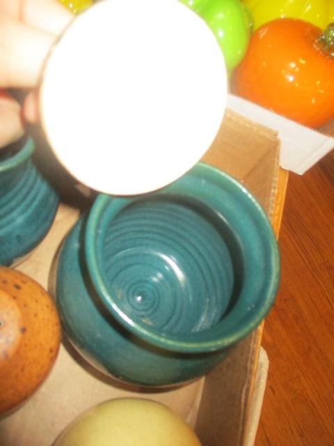 Studio Pottery Shakers, Creamer and Sugar Bowl and Soap Dispenser - 5