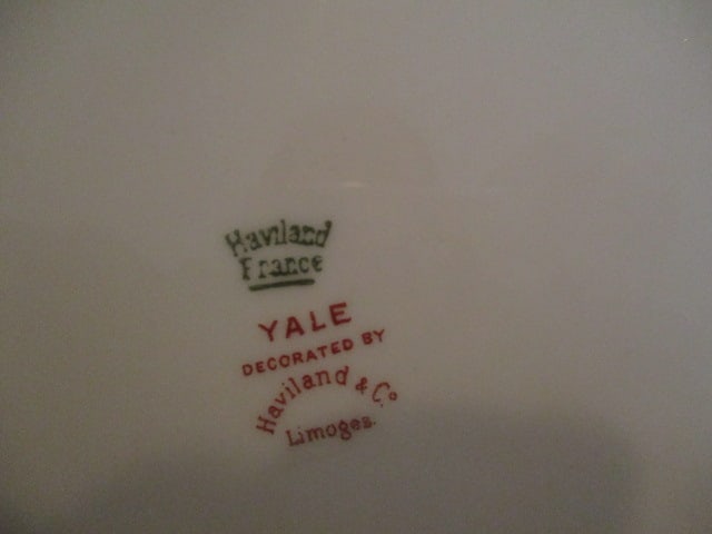 Haviland & Co. Limoges France "Yale" Fine China Platter and Two Covered Handled Dishes - 5