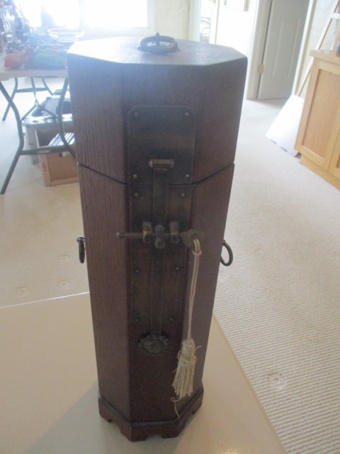 Decorative Wood Box with Antique Brass Finish Lock and Handles (1 of 5)