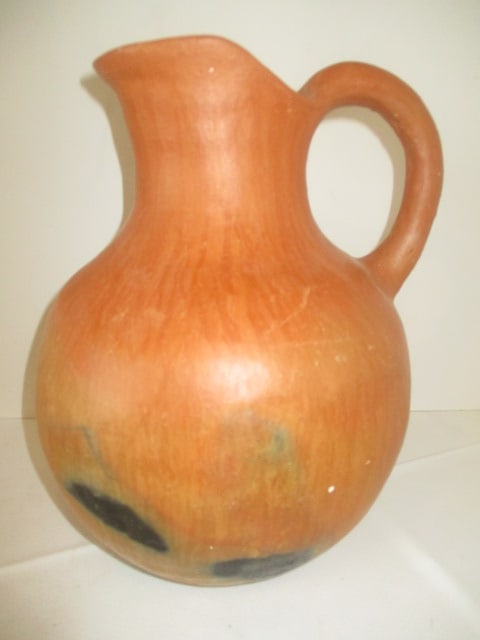 Boho Suggar Fired Style Pottery Pitcher (1 of 6)