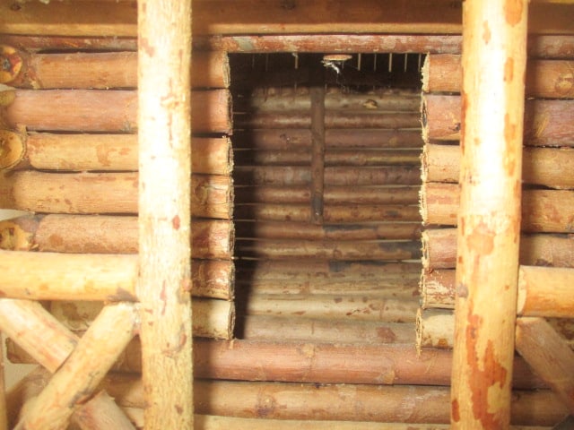 Hand Made Folk Art Twig "Log Cabin" - 2