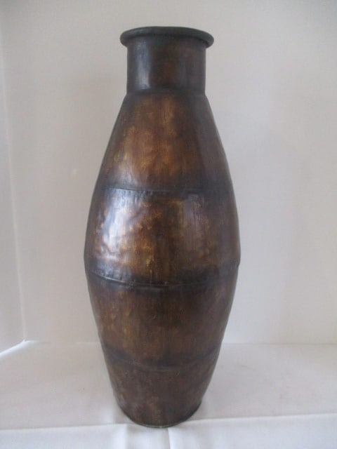 Hammered Metal Taper Shape Vase (1 of 4)
