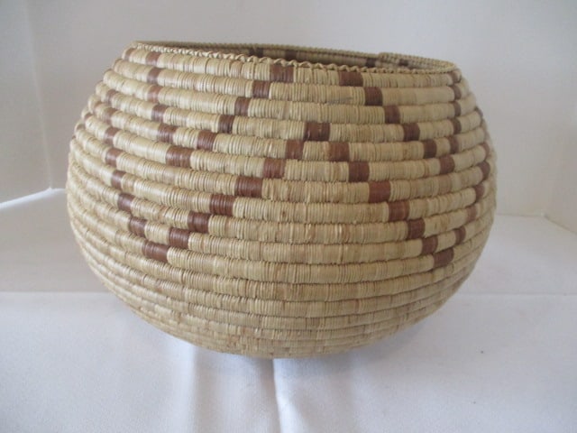Native American Style Coiled Basket (1 of 3)