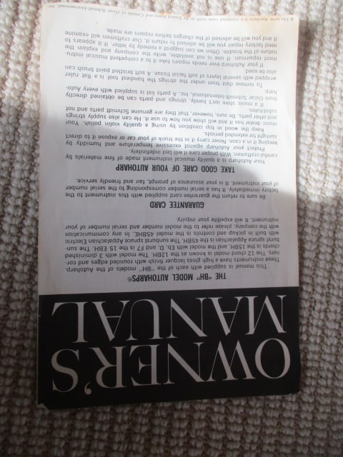 Vintage Oscar Schmidt International Model "BH" Autoharp in Carry Case - 5