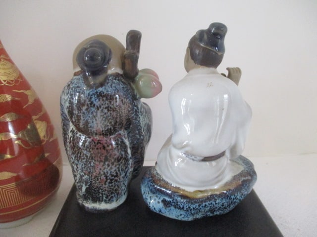 Japanese Sake Set, Mud Figures, Porcelain Miniature Teapot, etc. - 10