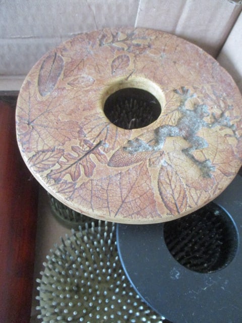 Ikebana Floral Arrangement Books, Flower Frogs and Bamboo Wall Plaque Vase - 4